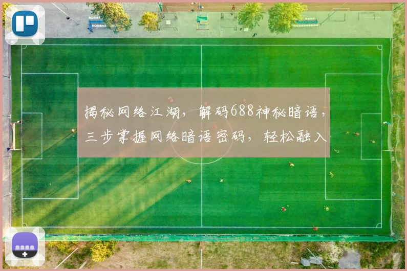 揭秘网络江湖，解码688神秘暗语，三步掌握网络暗语密码，轻松融入网络世界。